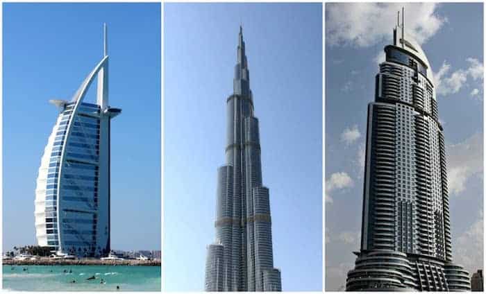 Burj Al Arab e Burj Khalifa
