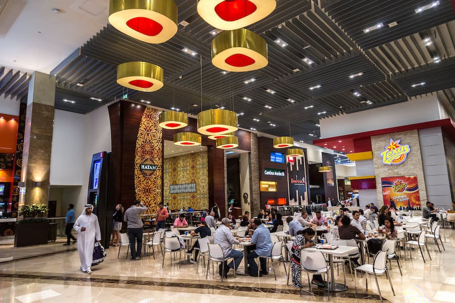 Una parte del food court del Dubai Mall