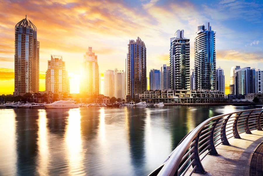 Lo skyline di Dubai Marina