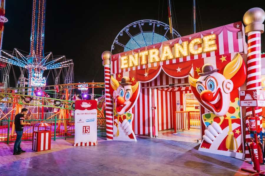 La zona del parco divertimenti del Dubai Global Village