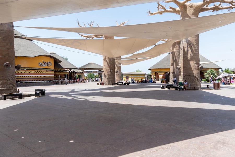 La zona del villaggio africano al Dubai Safari Park